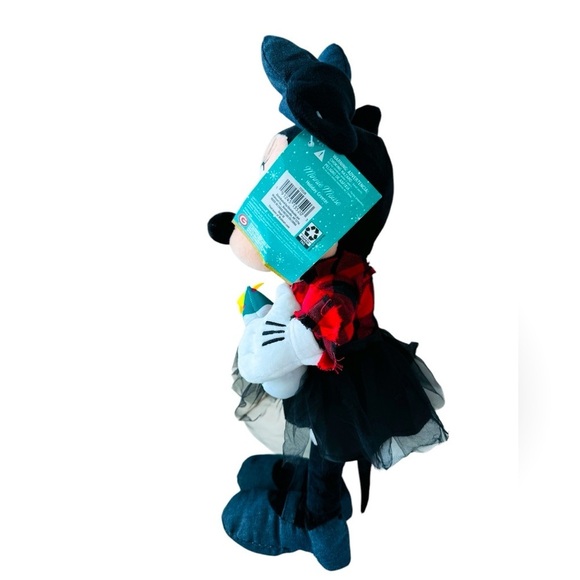 Disney Minnie Mouse Plush Door Greeter Christmas Holiday Plaid 21"  NWT - Picture 6 of 8